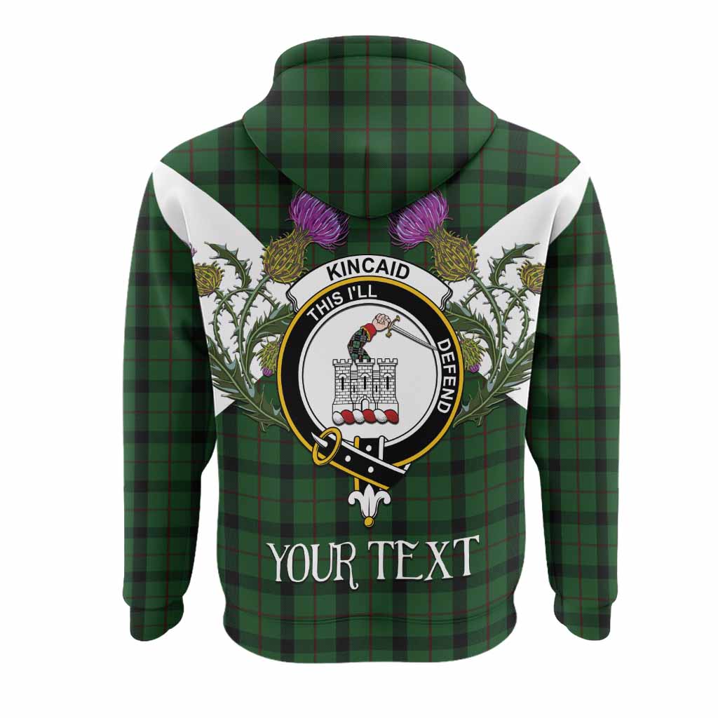 Kincaid Tartan Family Crest Hoodie Scottish Burns Night Thistle Floral
