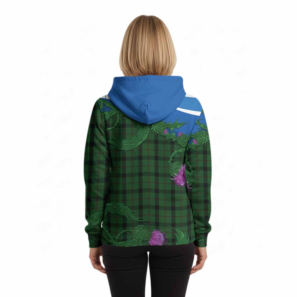Kincaid Tartan Family Crest Hoodie Thistle in Minimalism