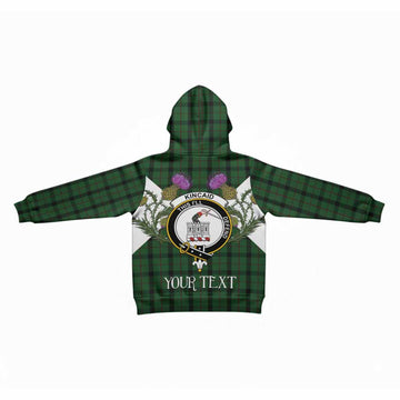 Kincaid Tartan Family Crest Kid Hoodie Scottish Burns Night Thistle Floral