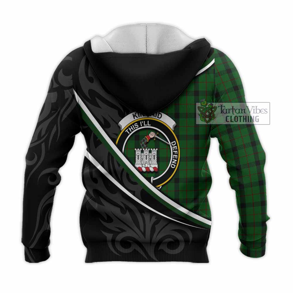 Kincaid Tartan Family Crest Knitted Hoodie Celtic Scottish Thistle Floral - Tartan Vibes Clothing