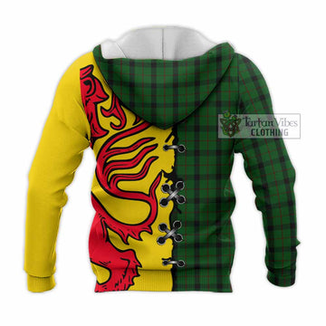Kincaid Tartan Family Crest Knitted Hoodie Lion Rampant Honor