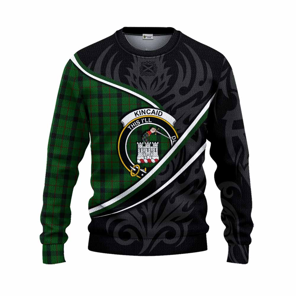 Kincaid Tartan Family Crest Knitted Sweater Celtic Scottish Thistle Floral - Tartan Vibes Clothing