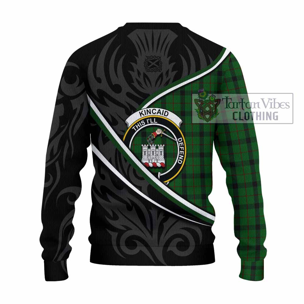 Kincaid Tartan Family Crest Knitted Sweater Celtic Scottish Thistle Floral - Tartan Vibes Clothing