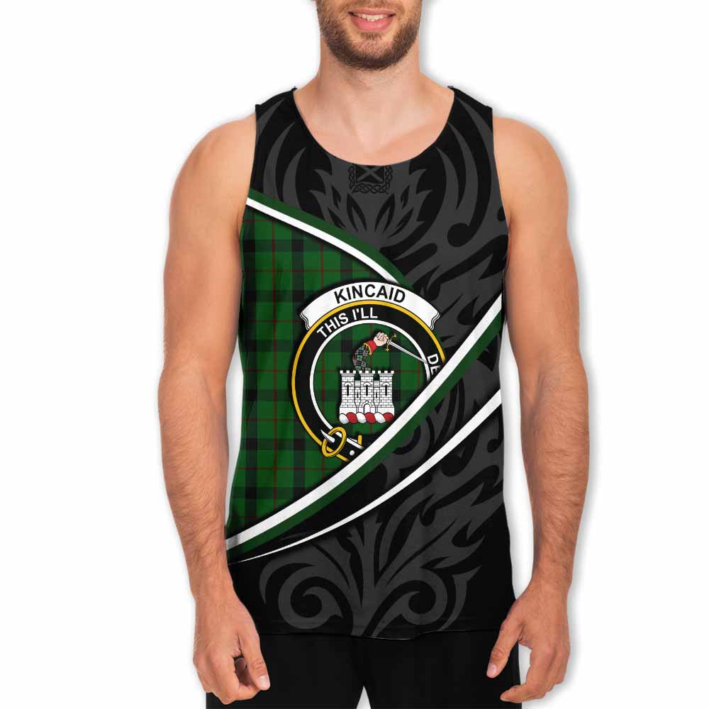 Kincaid Tartan Family Crest Men Tank Top Celtic Scottish Thistle Floral - Tartan Vibes Clothing