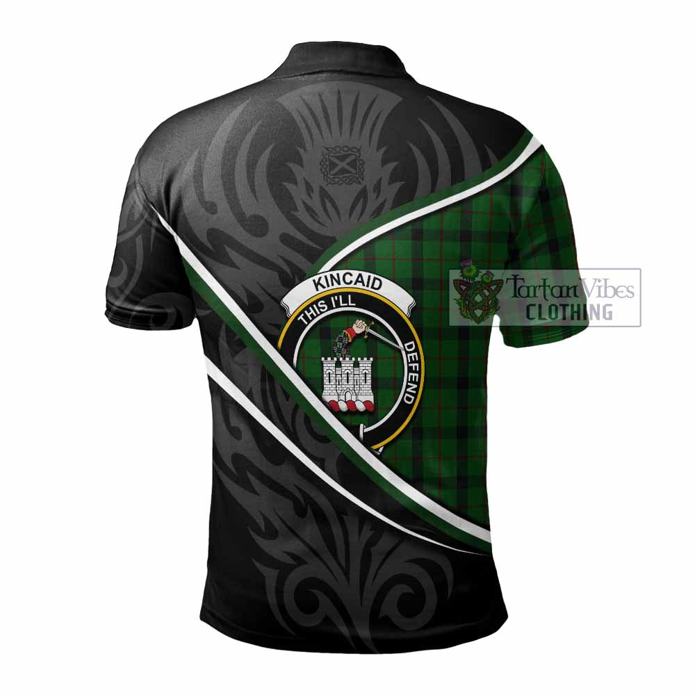 Kincaid Tartan Family Crest Polo Shirt Celtic Scottish Thistle Floral - Tartan Vibes Clothing