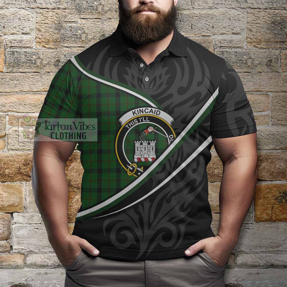 Kincaid Tartan Family Crest Polo Shirt Celtic Scottish Thistle Floral - Tartan Vibes Clothing