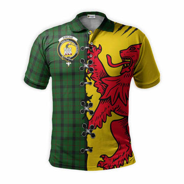 Kincaid Tartan Family Crest Polo Shirt Lion Rampant Honor