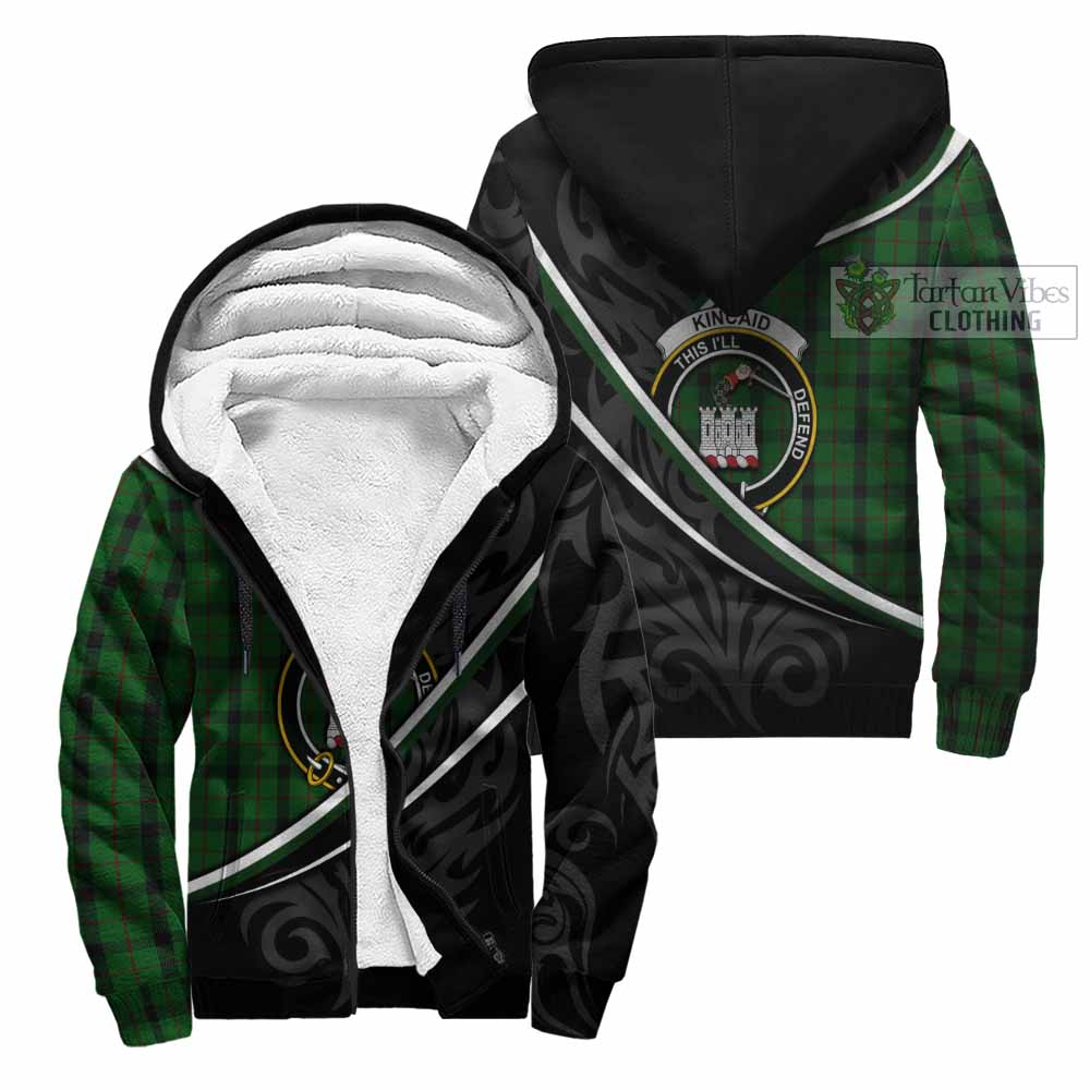 Kincaid Tartan Family Crest Sherpa Hoodie Celtic Scottish Thistle Floral - Tartan Vibes Clothing