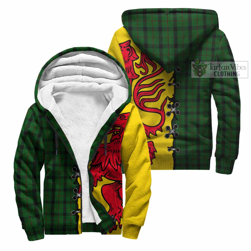 Kincaid Tartan Family Crest Sherpa Hoodie Lion Rampant Honor - Tartan Vibes Clothing