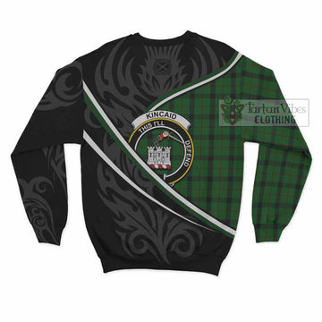 Kincaid Tartan Family Crest Sweatshirt Celtic Scottish Thistle Floral