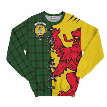 Kincaid Tartan Family Crest Sweatshirt Lion Rampant Honor