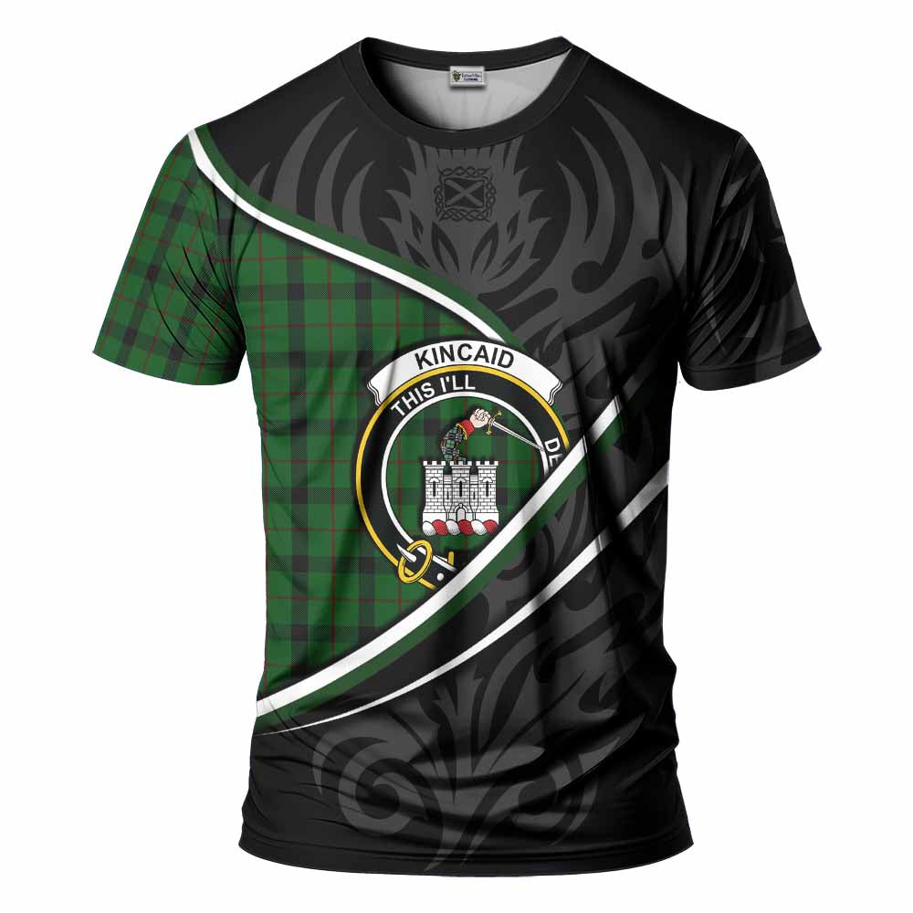 Kincaid Tartan Family Crest T-shirt Celtic Scottish Thistle Floral - Tartan Vibes Clothing