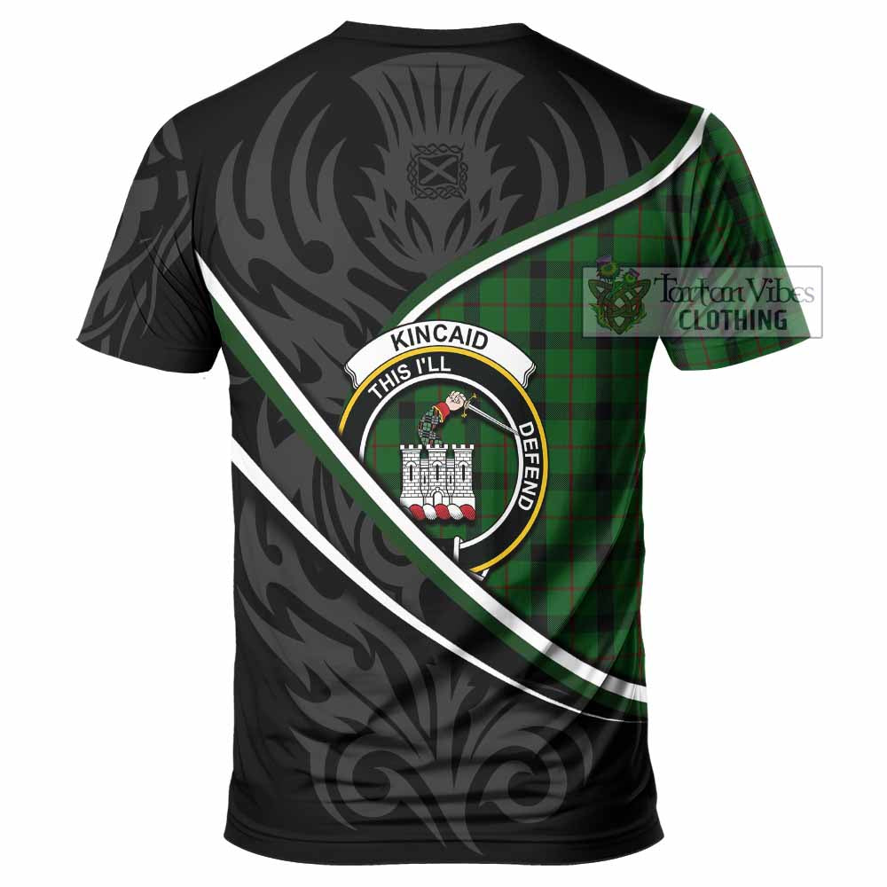 Kincaid Tartan Family Crest T-shirt Celtic Scottish Thistle Floral - Tartan Vibes Clothing