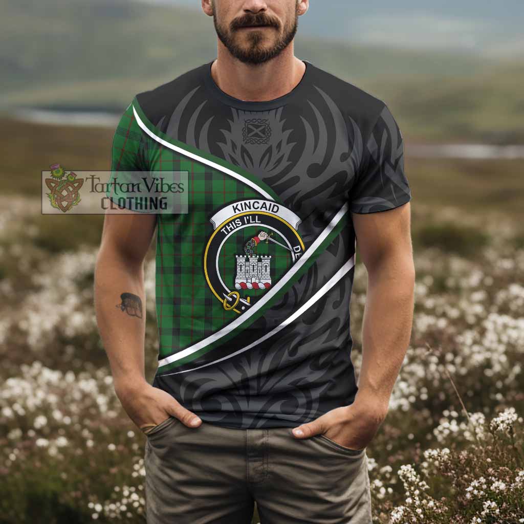 Kincaid Tartan Family Crest T-shirt Celtic Scottish Thistle Floral - Tartan Vibes Clothing