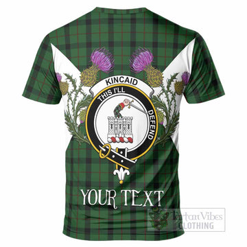 Kincaid Tartan Family Crest T-Shirt Scottish Burns Night Thistle Floral
