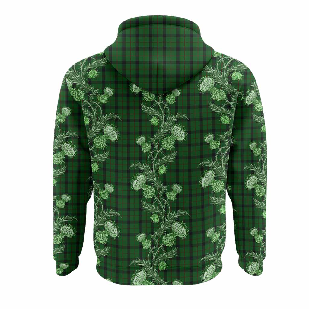 Kincaid Tartan Hoodie Seamless Scottish Thistle Flowers