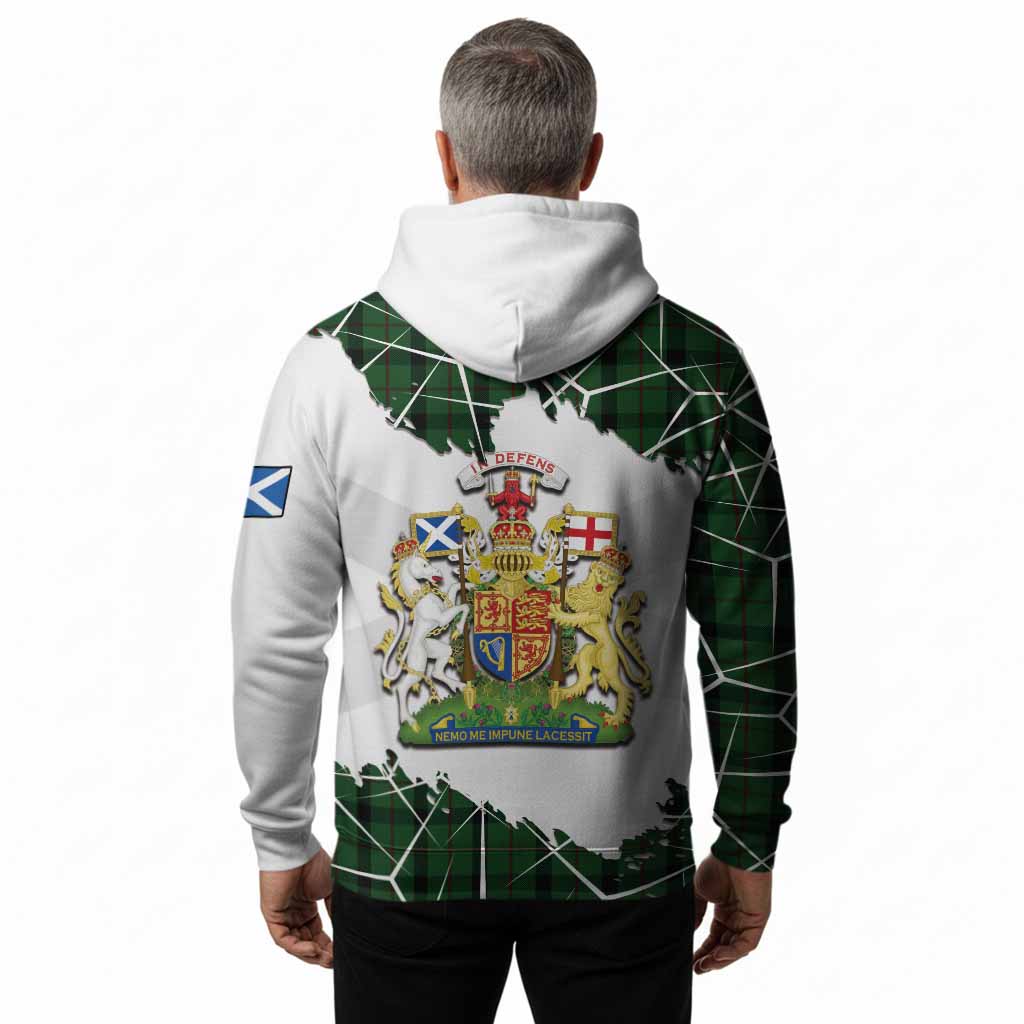 Kincaid Tartan Hoodie with Family Crest and Lion Rampant Grunge Style