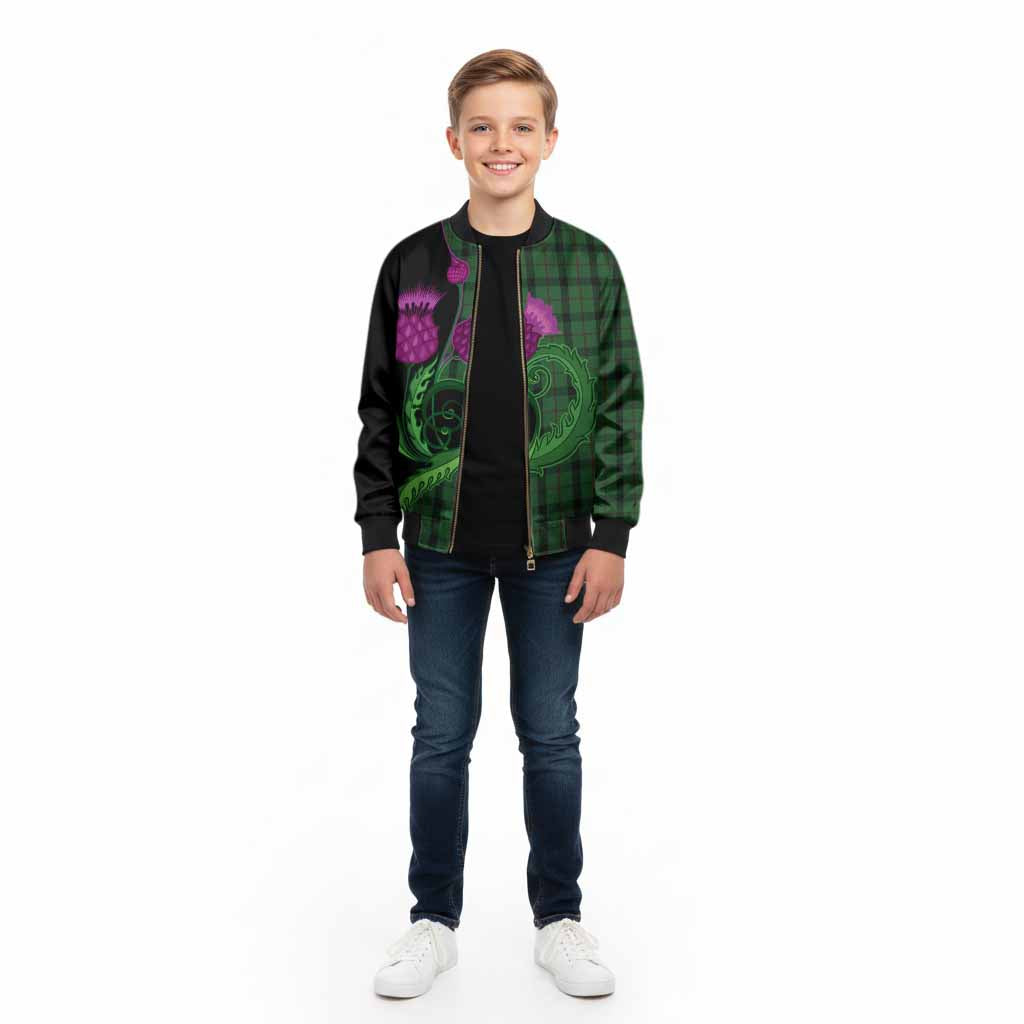 Kincaid Tartan Kid Bomber Jacket Traditional Scottish Thistle