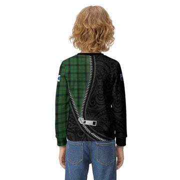Kincaid Tartan Kid Knitted Sweatshirt New Zealand Pattern Unique Zipper Stylized