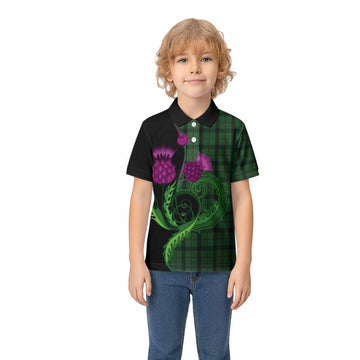 Kincaid Tartan Kid Polo Shirt Traditional Scottish Thistle