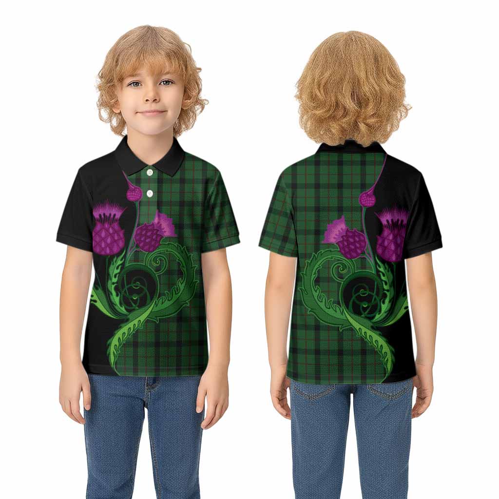 Kincaid Tartan Kid Polo Shirt Traditional Scottish Thistle