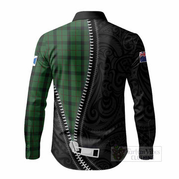 Kincaid Tartan Long Sleeve Button Shirts New Zealand Pattern Unique Zipper Stylized