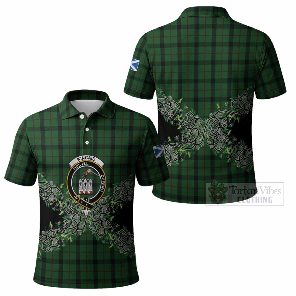 Kincaid Tartan Polo Shirt Thistle Scottish Spirit