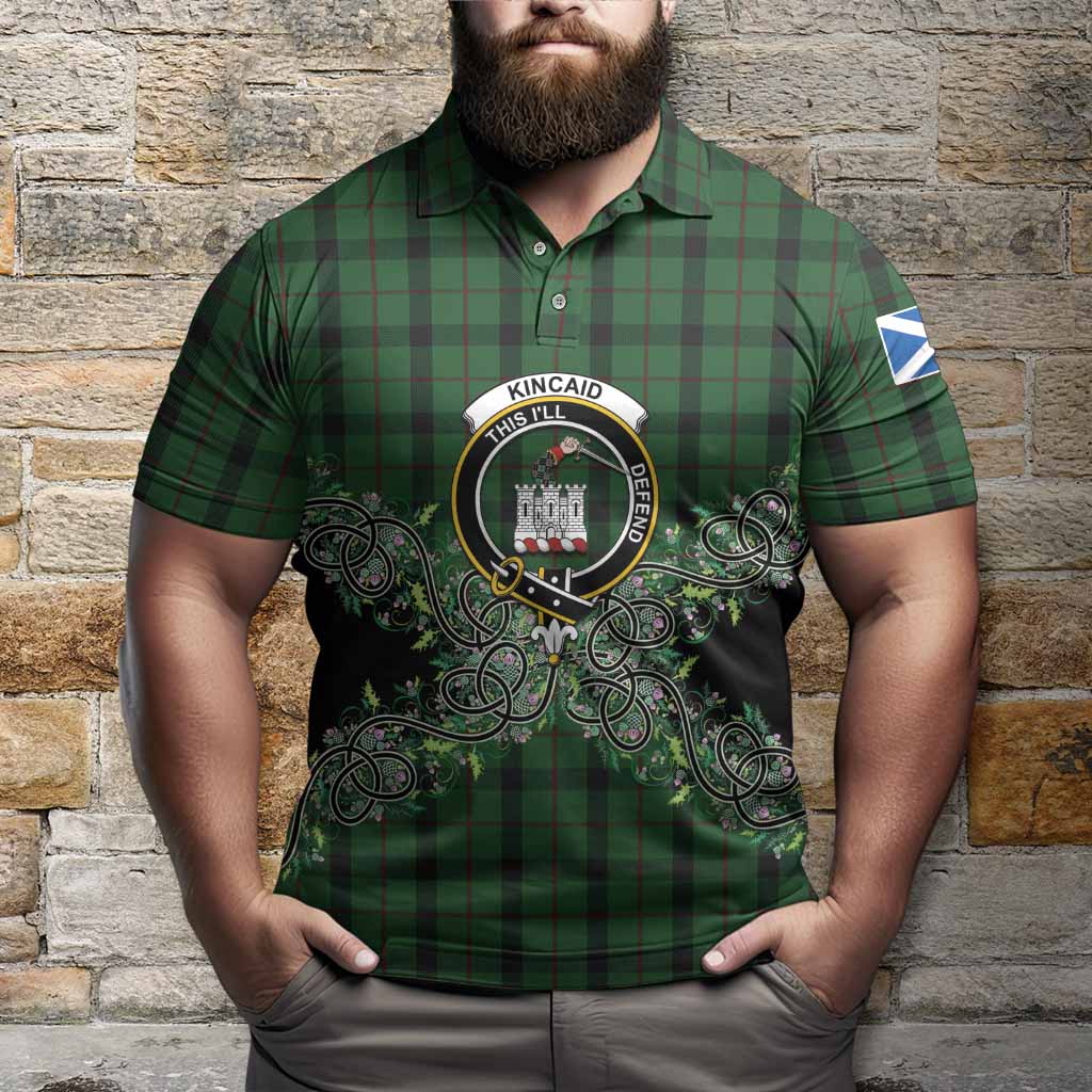 Kincaid Tartan Polo Shirt Thistle Scottish Spirit