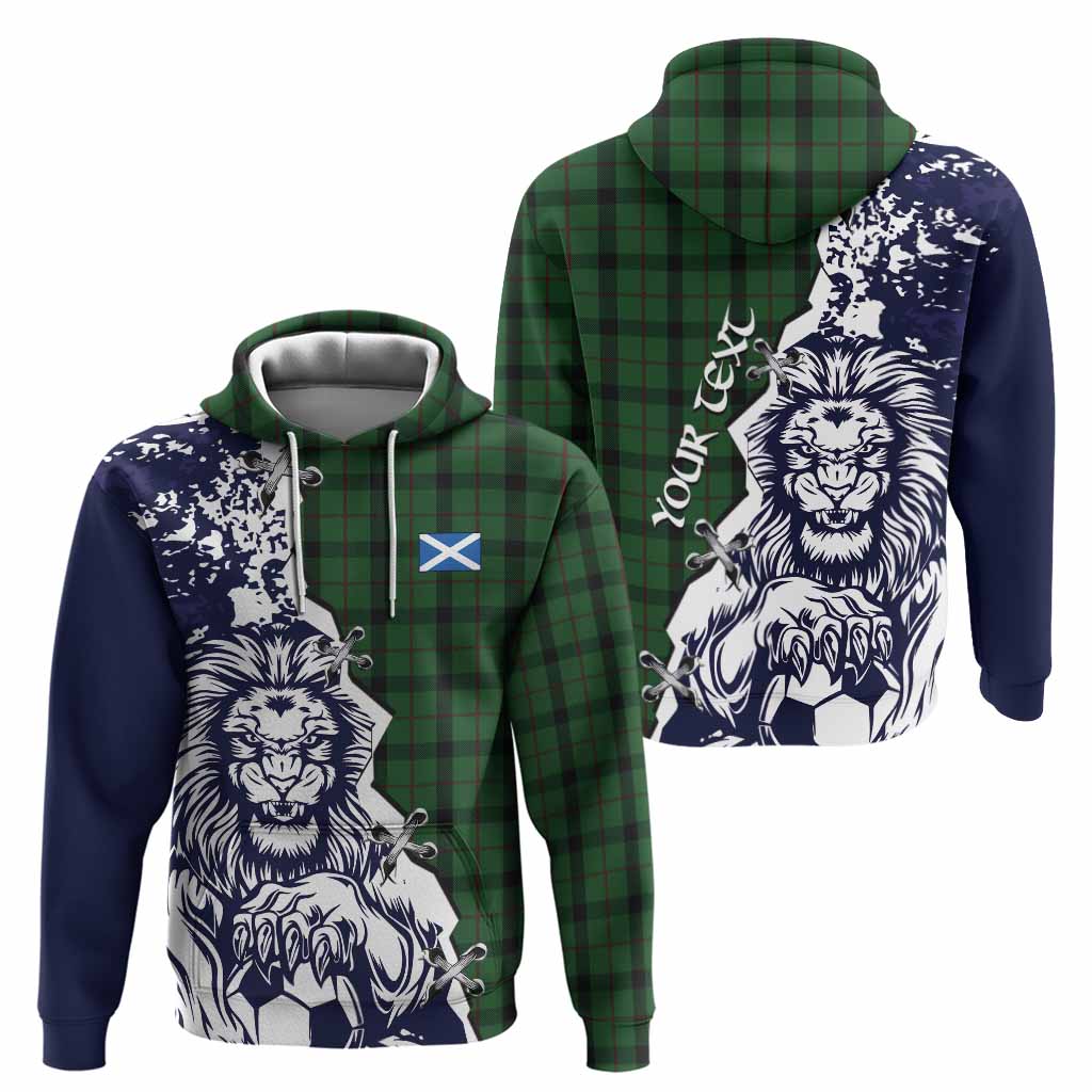 Kincaid Tartan Scottish Hoodie Angry Lion With Soccer Ball Style