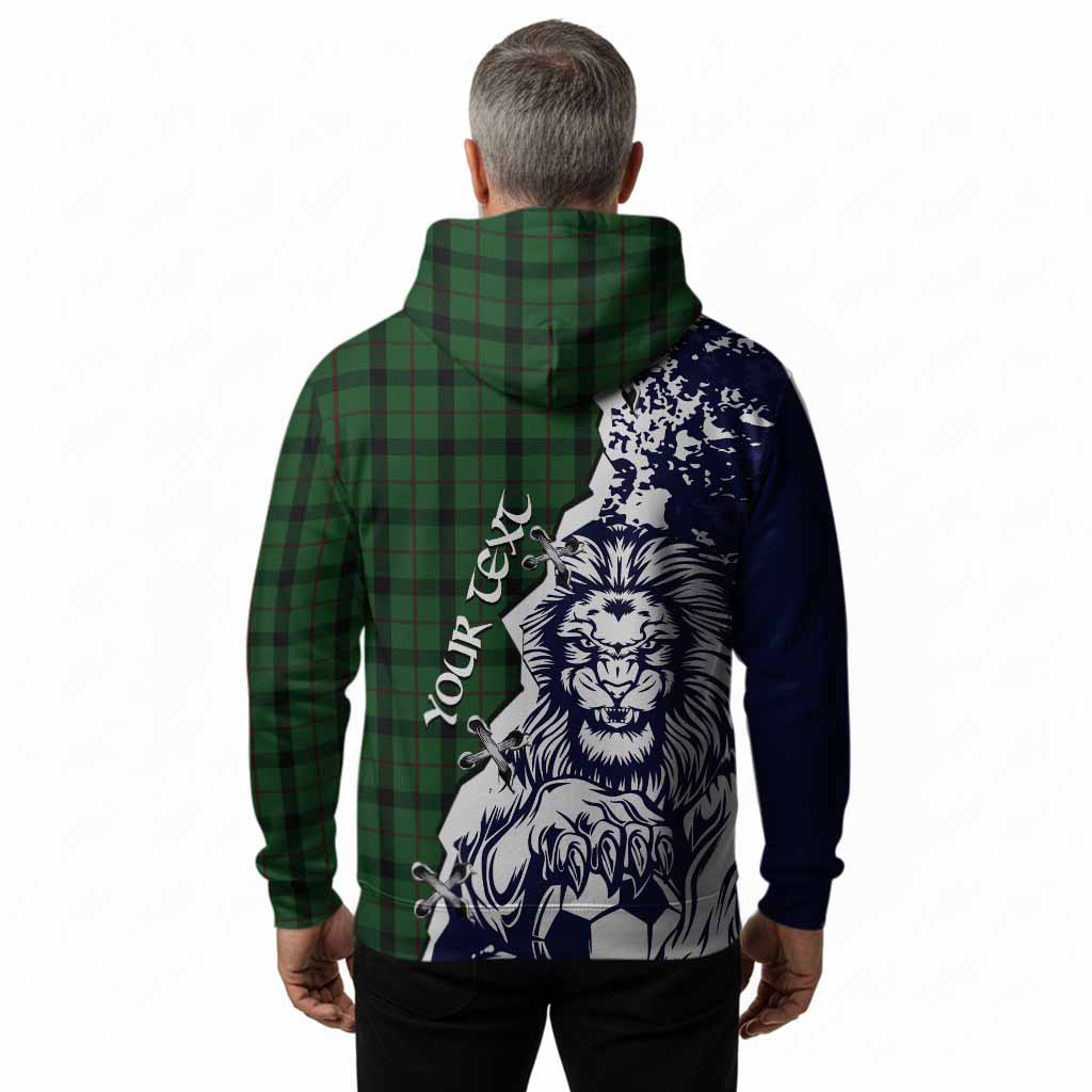 Kincaid Tartan Scottish Hoodie Angry Lion With Soccer Ball Style