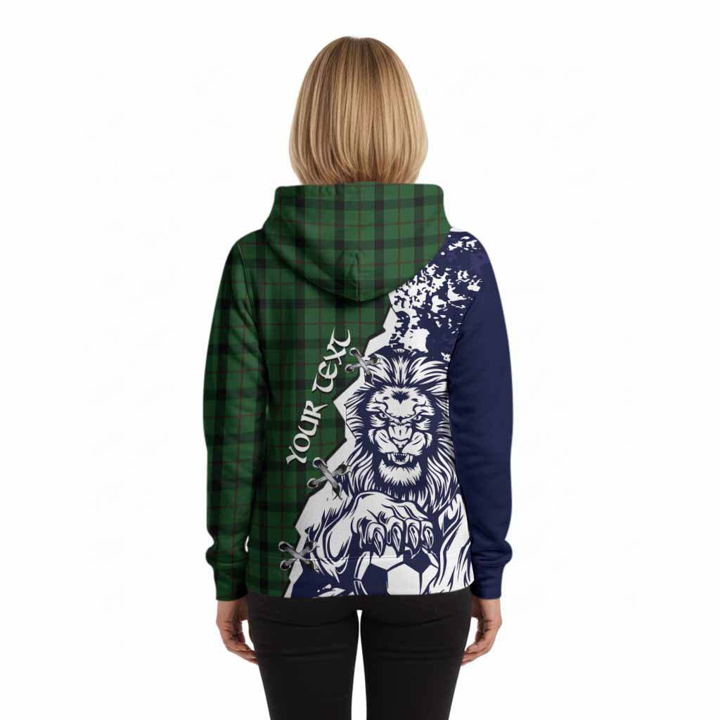 Kincaid Tartan Scottish Hoodie Angry Lion With Soccer Ball Style