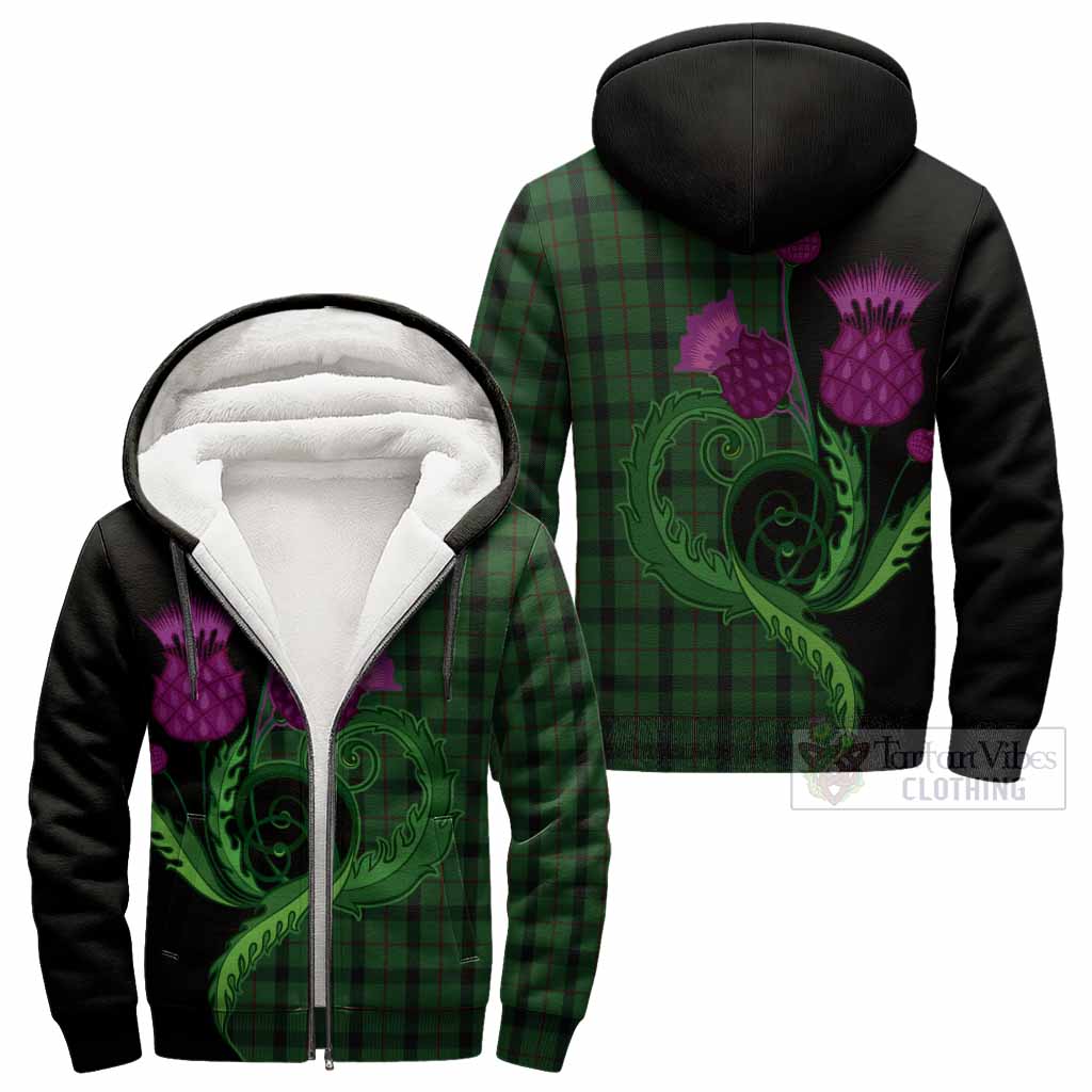 Kincaid Tartan Sherpa Hoodie Traditional Scottish Thistle