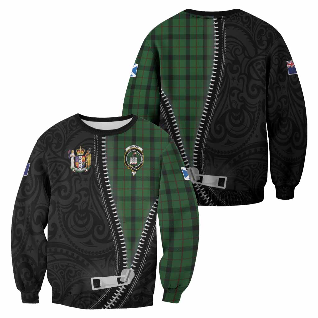 Kincaid Tartan Sweatshirt New Zealand Pattern Unique Zipper Stylized