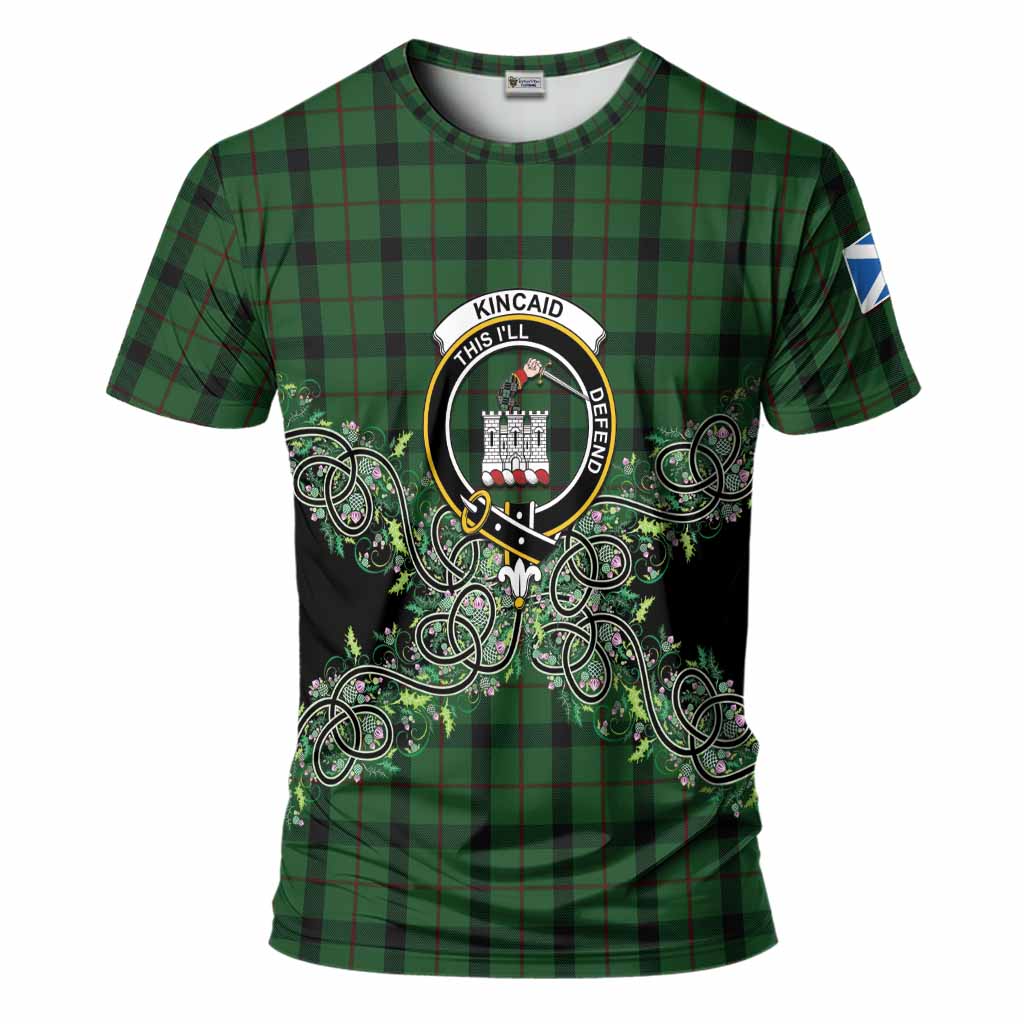 Kincaid Tartan T-Shirt Thistle Scottish Spirit