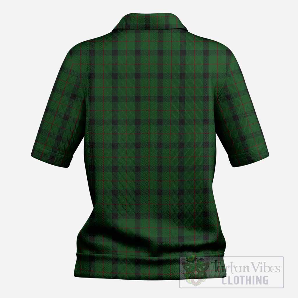 Kincaid Tartan Women’s Polo Sweater Top with Family Crest
