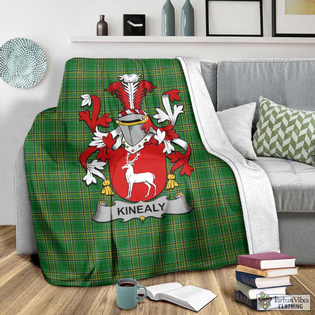 Kinealy Irish Clan Tartan Blanket with Coat of Arms - Tartan Vibes Clothing