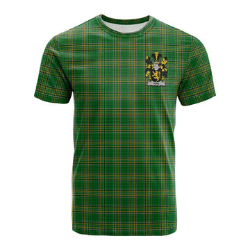 King Irish Clan Tartan Cotton T-shirt with Coat of Arms Kid's Shirt - Tartan Vibes Clothing