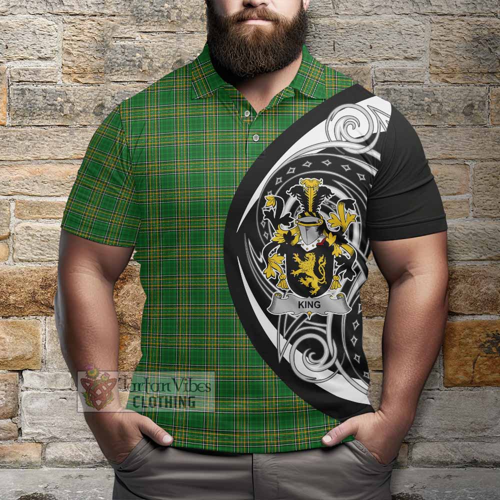 King Irish Clan Polo Shirt Celtic Circle Style - Tartan Vibes Clothing