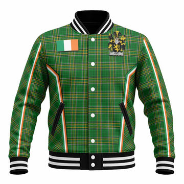 King Irish Clan Coat of Arm Tartan Baseball Jacket Flag Style