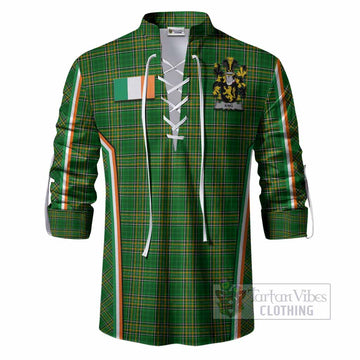 King Irish Clan Coat of Arm Tartan Ghillie Shirt Flag Style