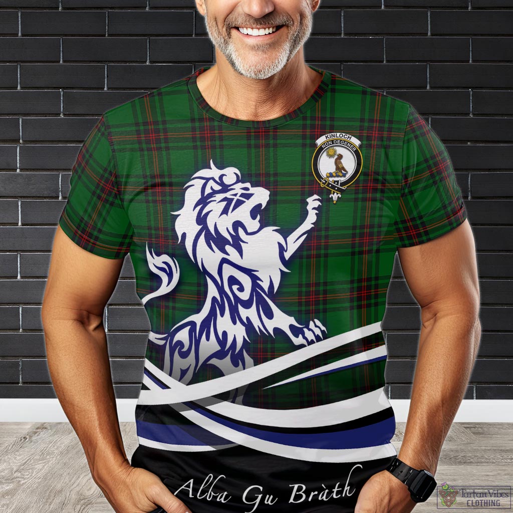 Kinloch Tartan T-Shirt with Alba Gu Brath Regal Lion Emblem Kid's Shirt - Tartan Vibes Clothing
