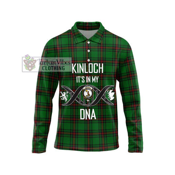 Kinloch Tartan Long Sleeve Polo Shirt with Family Crest DNA In Me Style Unisex - Tartan Vibes Clothing