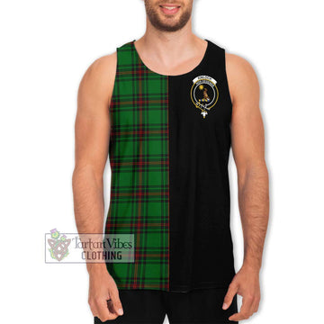 Kinloch Tartan Men's Tank Top with Family Crest and Half Of Me Style Men - Tartan Vibes Clothing