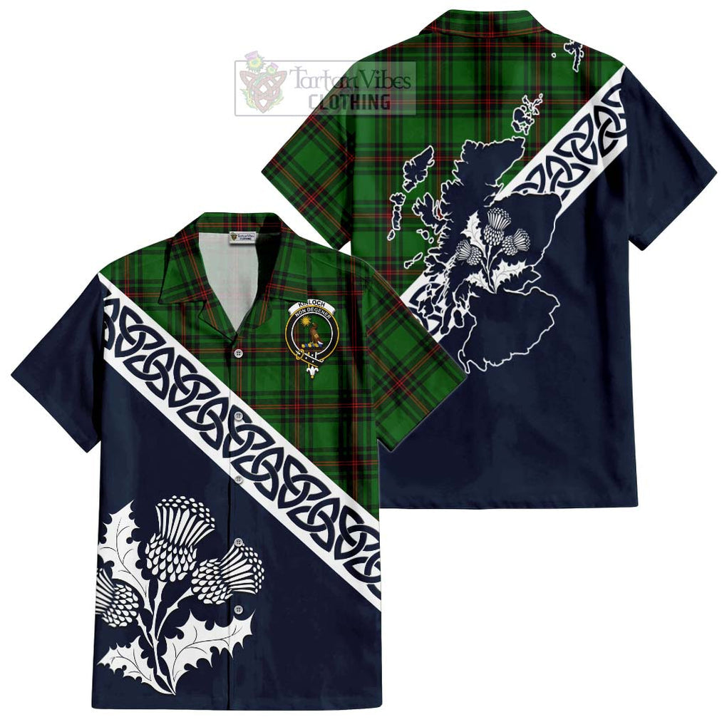 Kinloch Tartan Hawaiian Shirt Featuring Thistle and Scotland Map Kid - Tartan Vibes Clothing