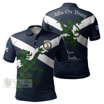 Kinloch Tartan Lion Rampant Polo Shirt Proudly Display Your Heritage with Alba Gu Brath and Clan Name Kid - Tartan Vibes Clothing