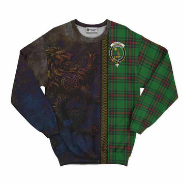 Kinloch Tartan Family Crest Sweatshirt Alba Gu Brath Be Brave Lion Ancient Style Unisex - Tartan Vibes Clothing
