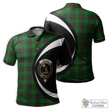 Kinloch Tartan Men's Polo Shirt with Family Crest Circle Style Kid - Tartan Vibes Clothing