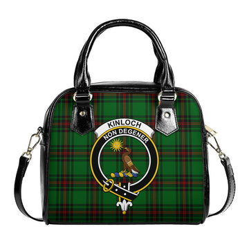Kinloch Tartan Shoulder Handbags with Family Crest One Size 9*21*24 cm (3.54*8.27*9.45 inches) - Tartan Vibes Clothing
