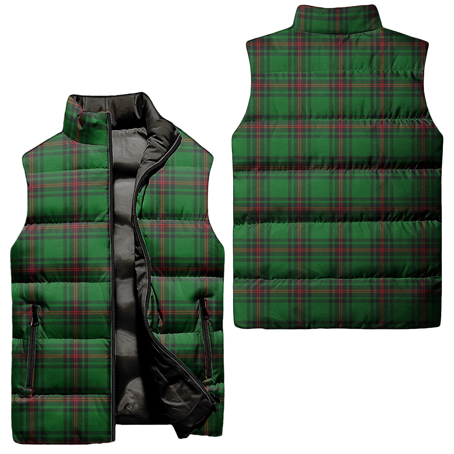 Kinloch Tartan Sleeveless Puffer Jacket Unisex - Tartan Vibes Clothing