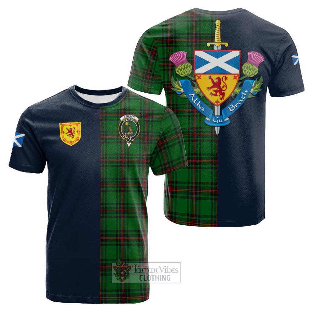Kinloch Tartan Cotton T-shirt Alba with Scottish Lion Royal Arm Half Style Kid's Shirt - Tartan Vibes Clothing